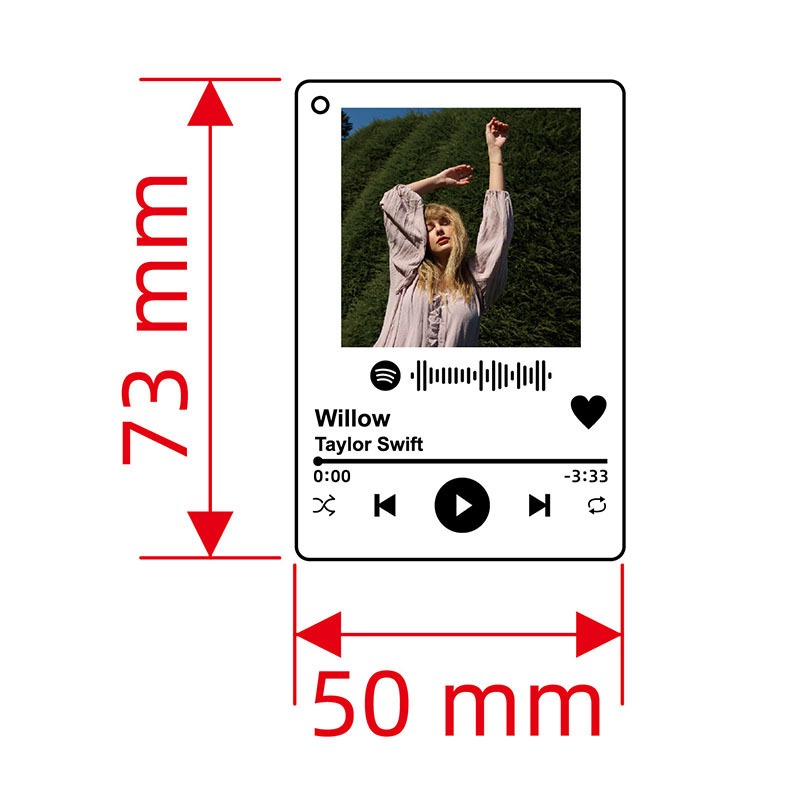 Acrylic music album keychain